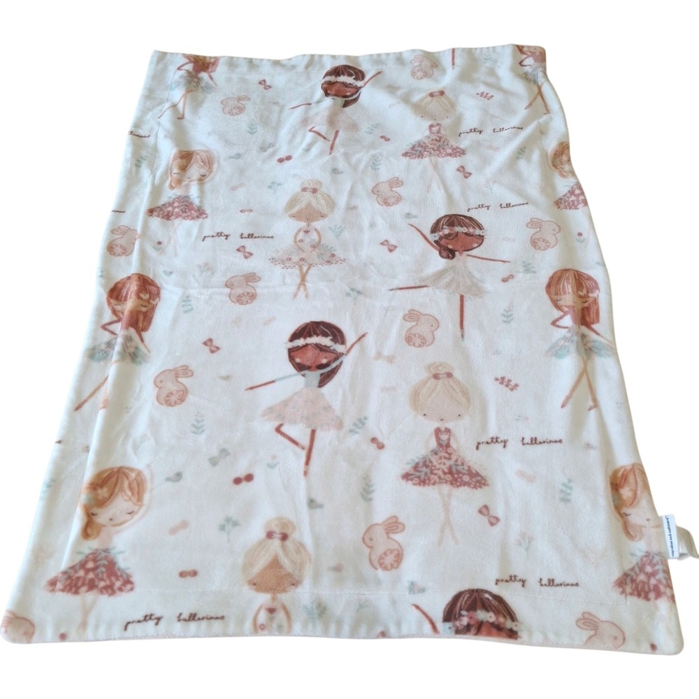 Cupcakes And Cashmere Pink Pretty Ballerina Baby Blanket Soft Lovey 28x39 In.